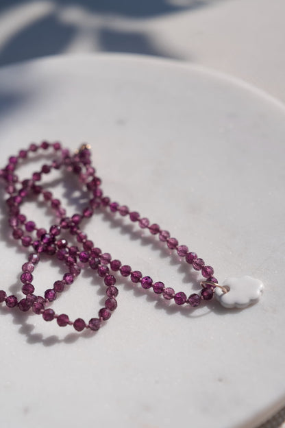 Collana Sisu Tide Granato Mulberry